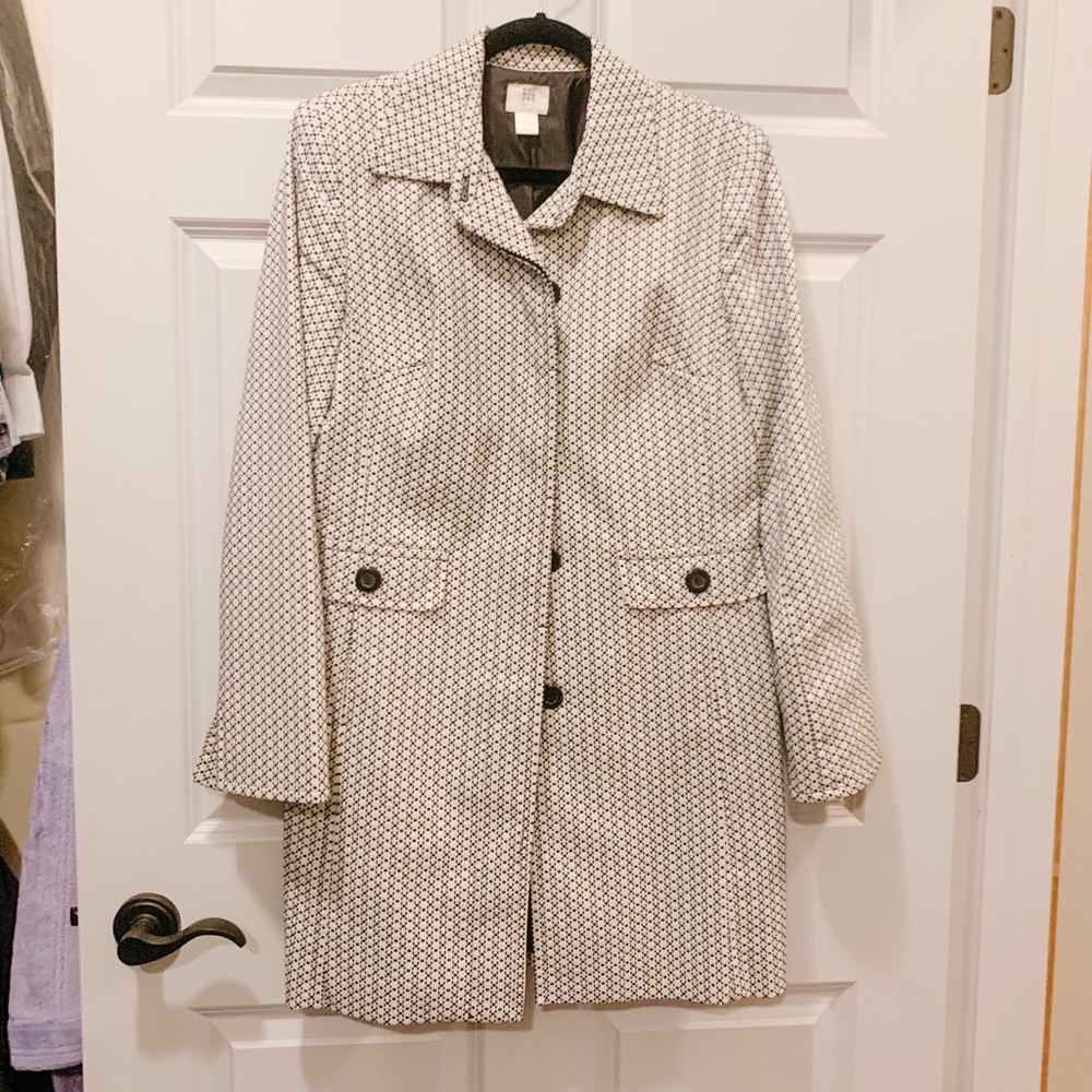 Apt 9 White &Black print coat / trench